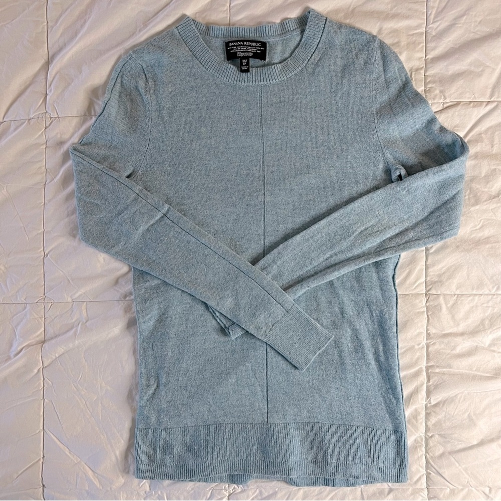 Banana Republic | Merino Wool & Cashmere Blend Sweater | Light Blue Size XSmall